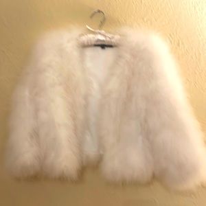 Faux fur cropped jacket